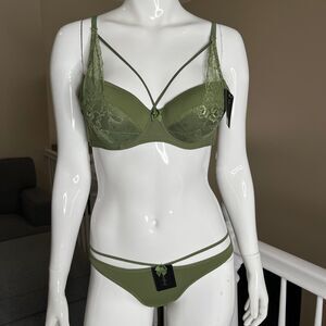 Sexy 2 Piece Women’s Floral Mesh Underwear Lingerie Set Size XL #682